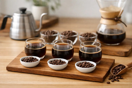 A Single Origin Tasting Flight Example at Home